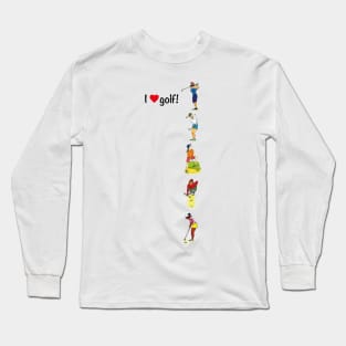 Women playing golf - women in sport Long Sleeve T-Shirt